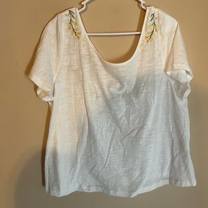 Low back cropped blouse